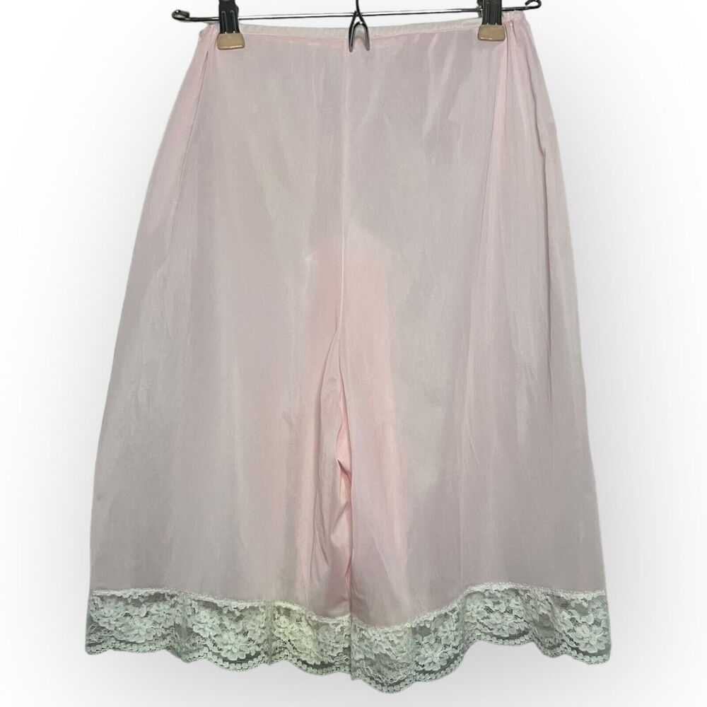 Olga Vintage 60s Pink & White 100% Nylon Slim Panti-Slip Tap Pants Bloomers Sz S - Picture 2 of 11